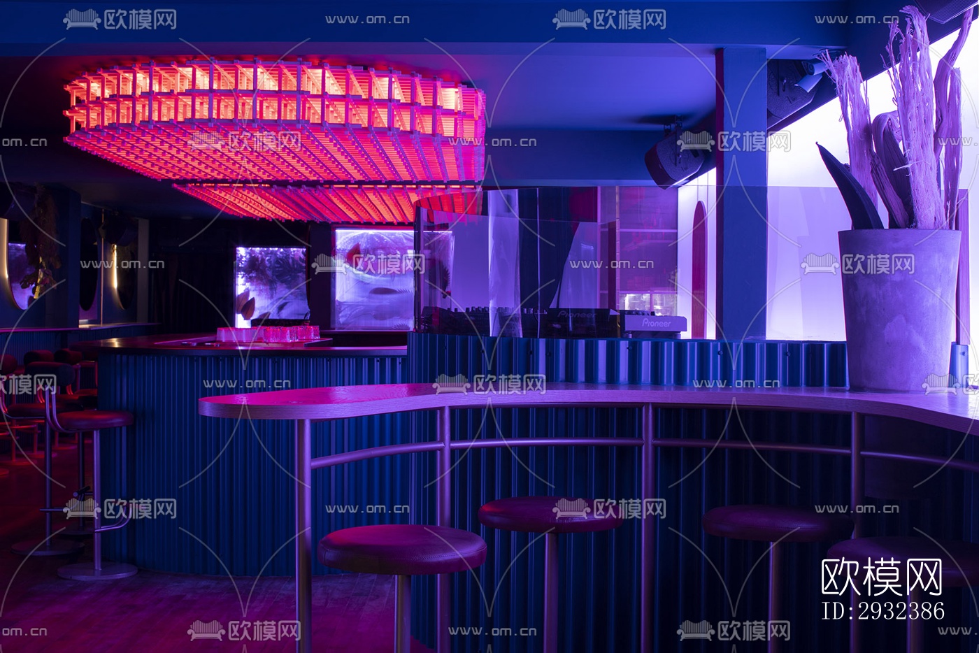 现代酒吧效果图下载（渲染图2）