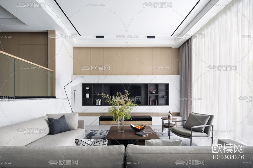 现代复式效果图下载(渲染图13)