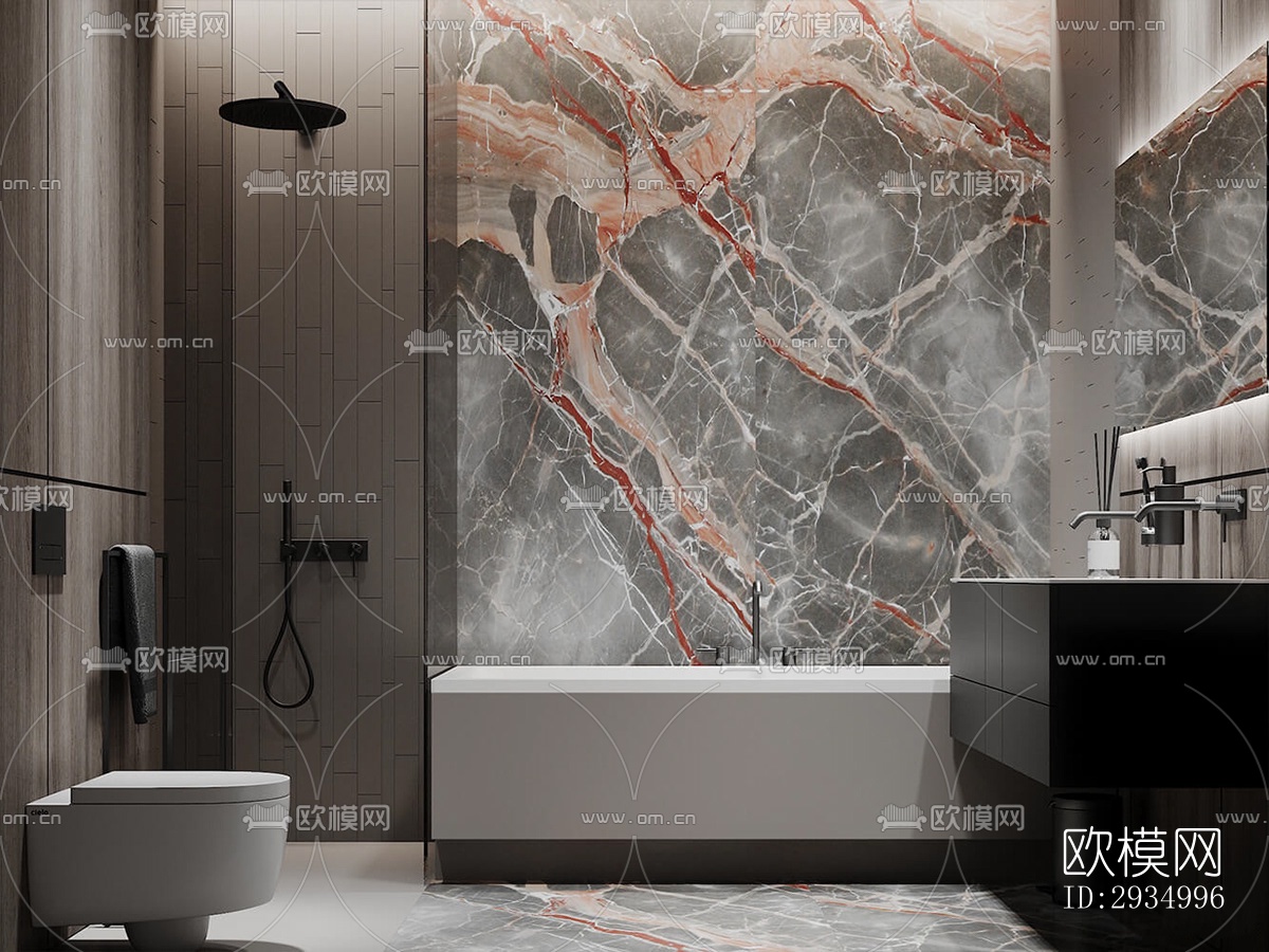 现代平层效果图下载（渲染图18）