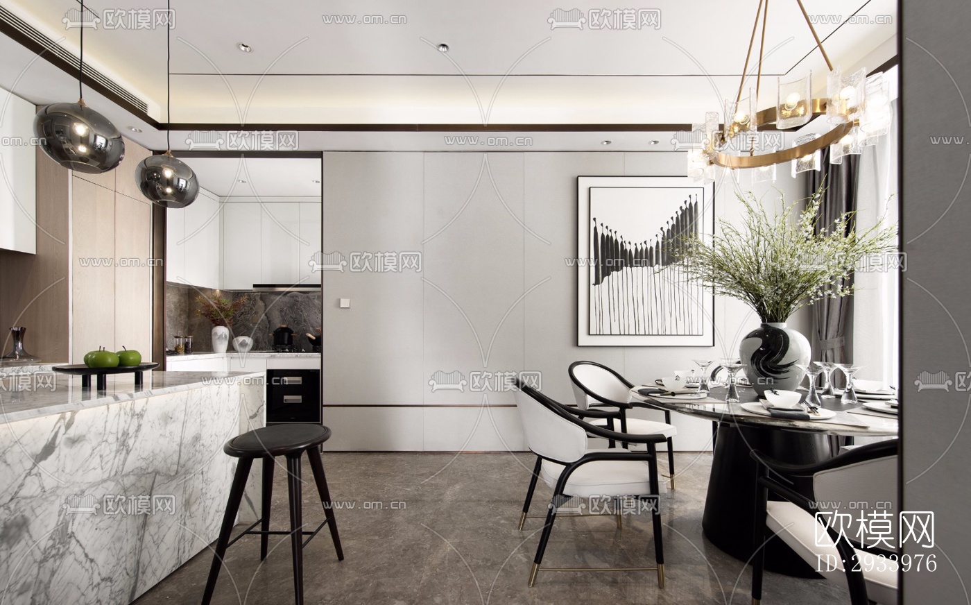 新中式别墅效果图下载（渲染图1）