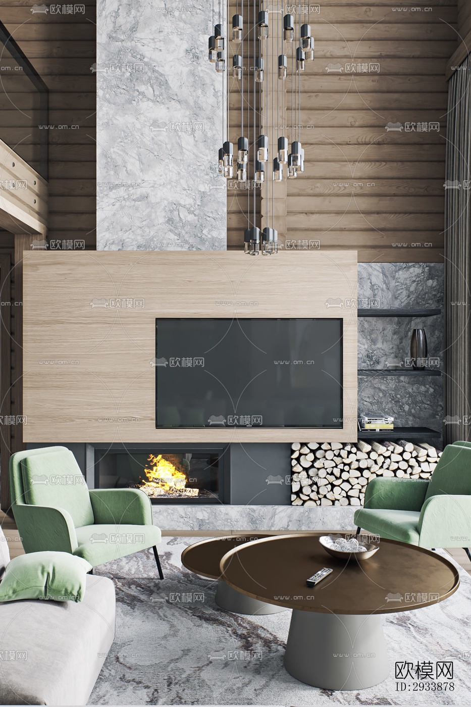 北欧别墅效果图下载（渲染图9）