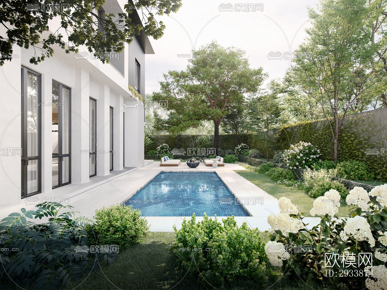 侘寂别墅效果图下载（渲染图12）