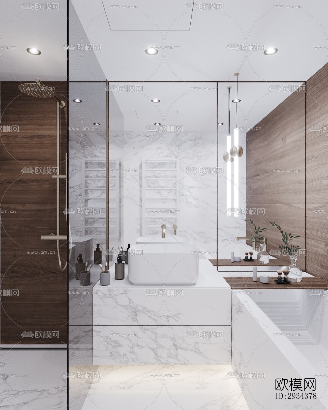 北欧平层效果图下载（渲染图7）