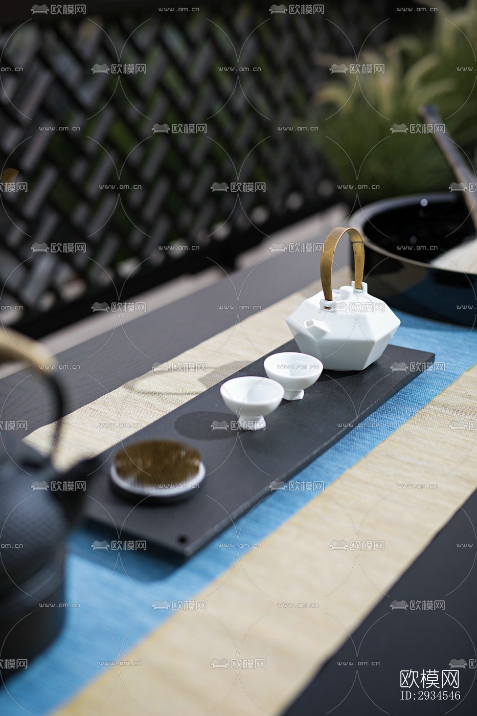 新中式平层效果图下载（渲染图14）