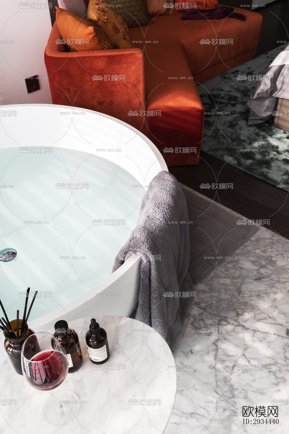 后现代平层效果图下载（渲染图5）