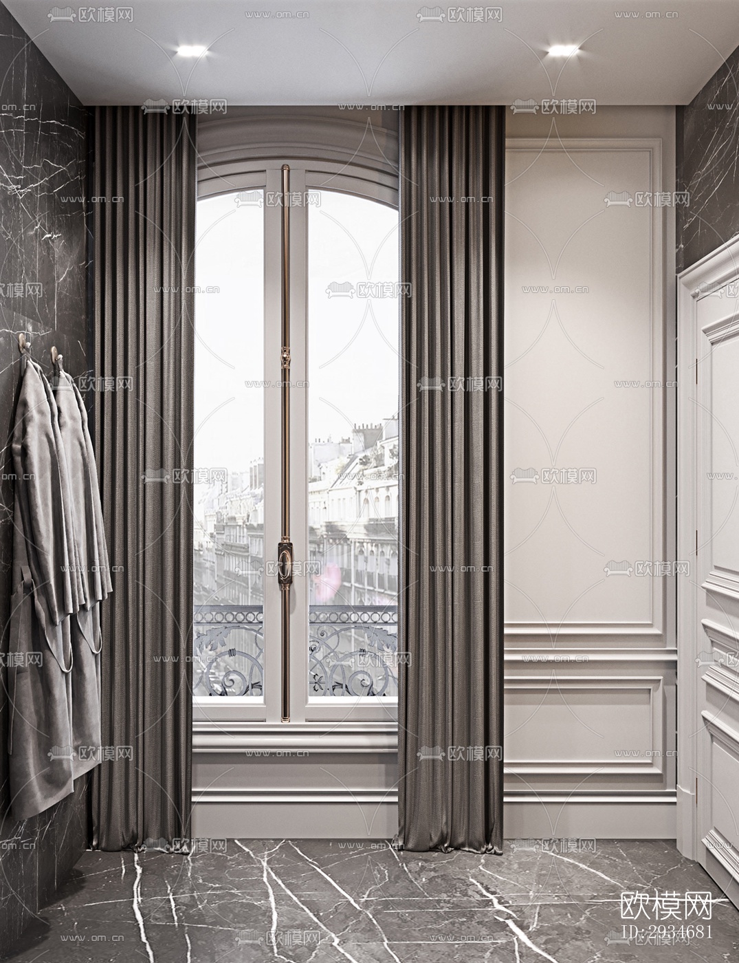 欧式平层效果图下载（渲染图7）