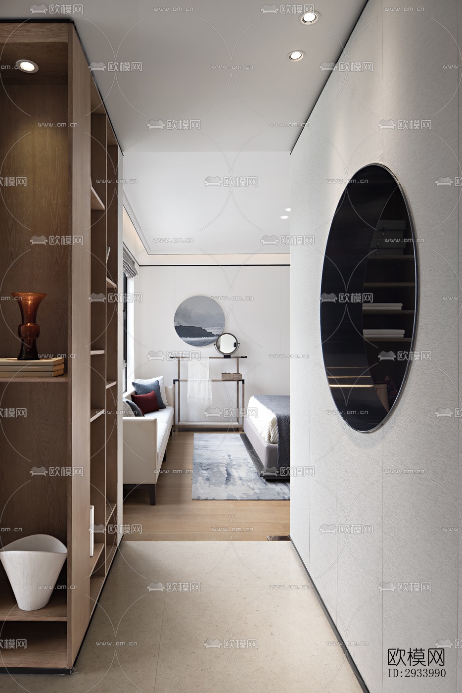 新中式别墅效果图下载（渲染图6）