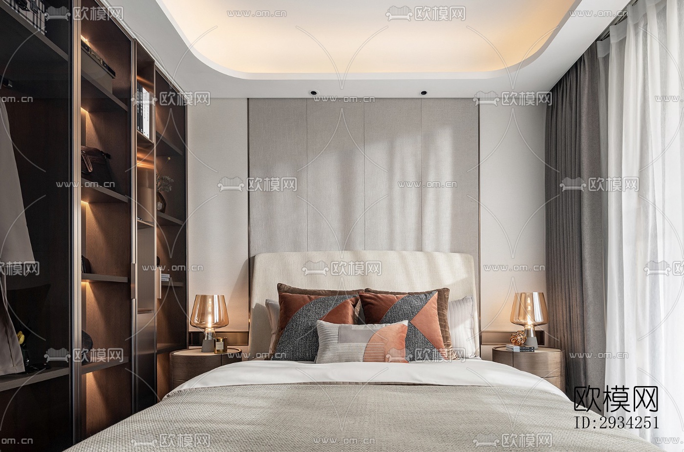 现代复式效果图下载（渲染图1）