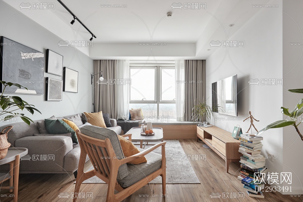 北欧公寓效果图下载（渲染图2）