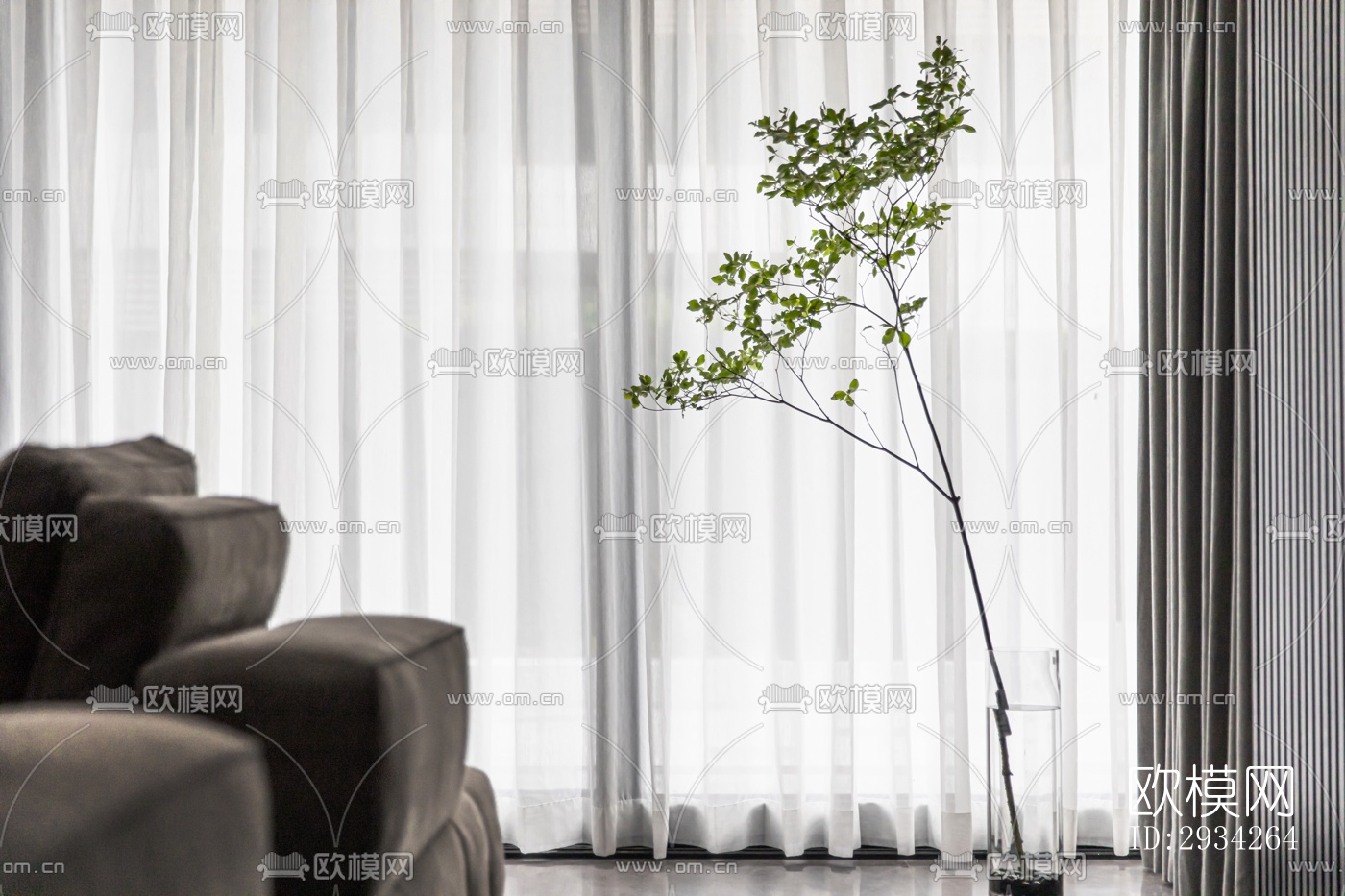 现代复式效果图下载（渲染图16）