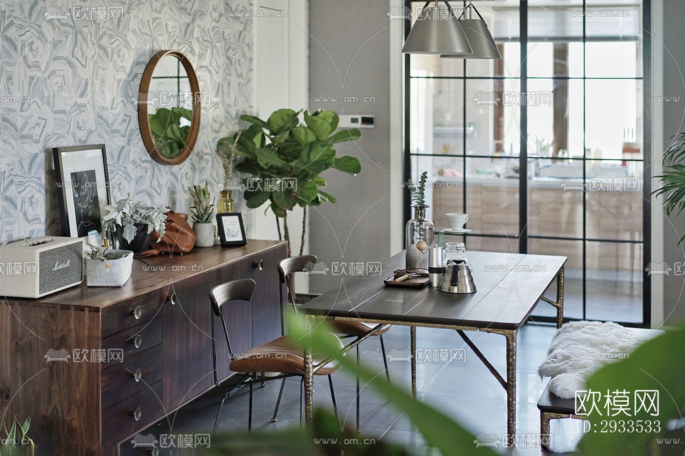 北欧公寓效果图下载（渲染图10）