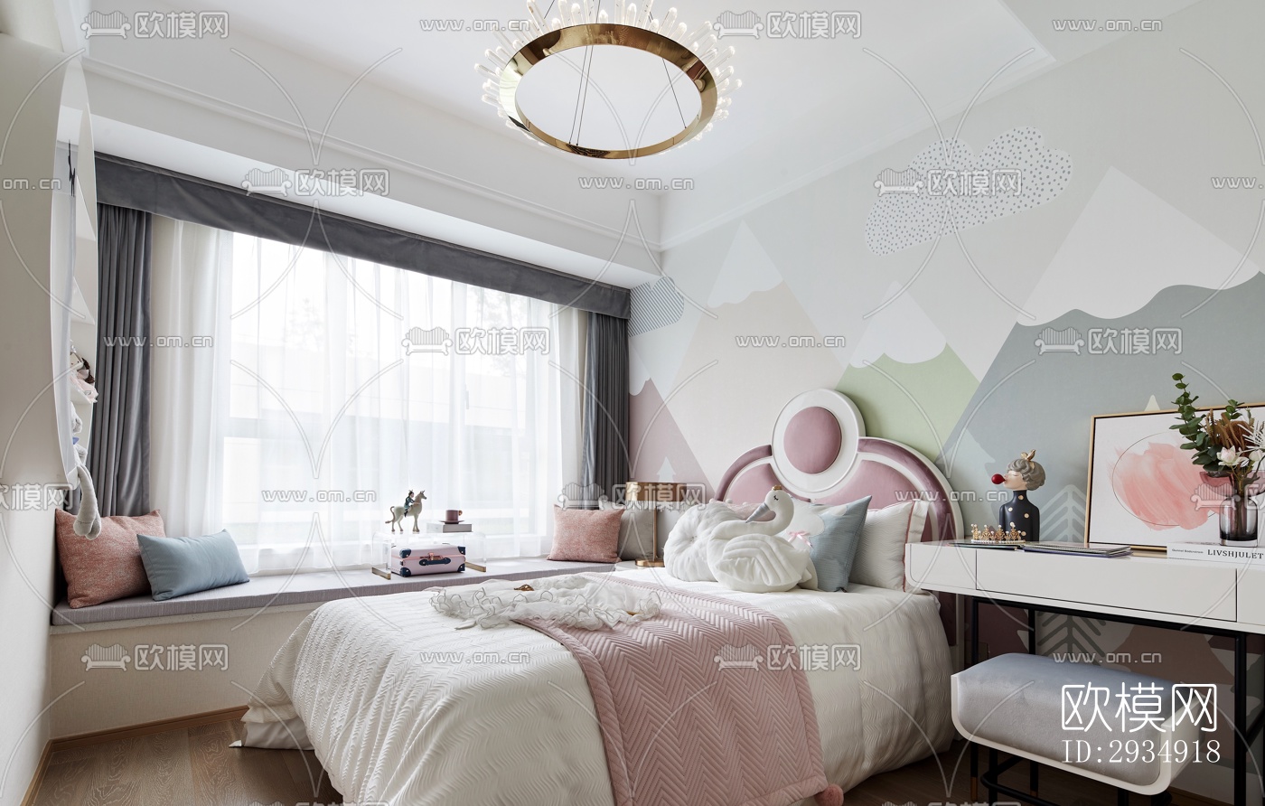 现代平层效果图下载（渲染图16）