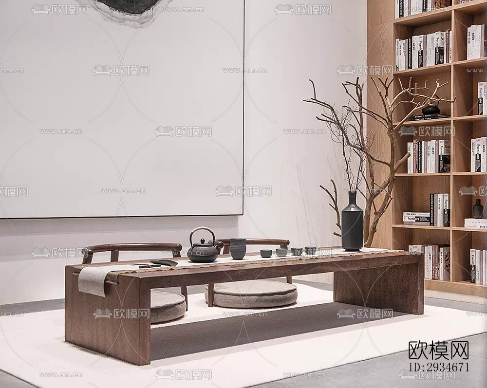 日式平层效果图下载（渲染图8）