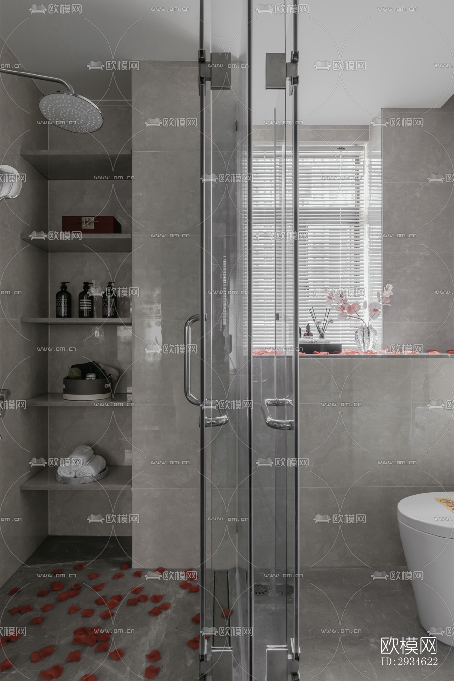 新中式平层效果图下载（渲染图6）