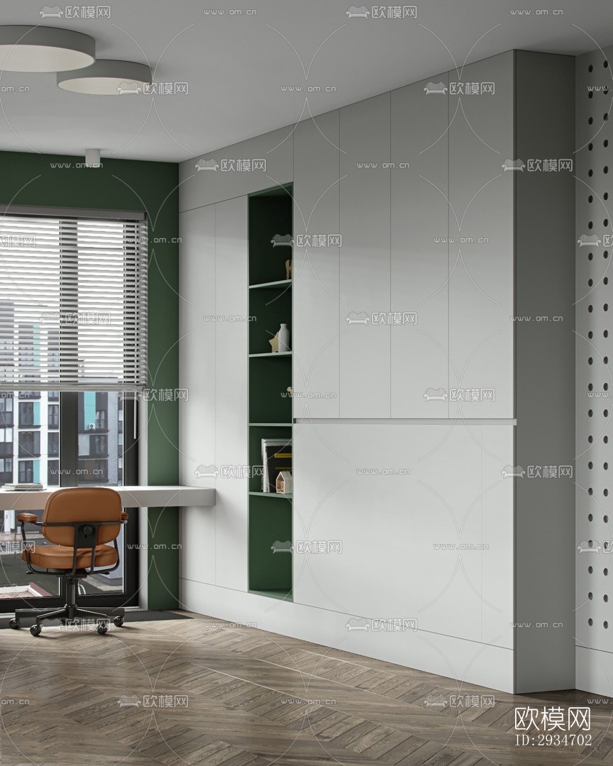 现代平层效果图下载（渲染图9）