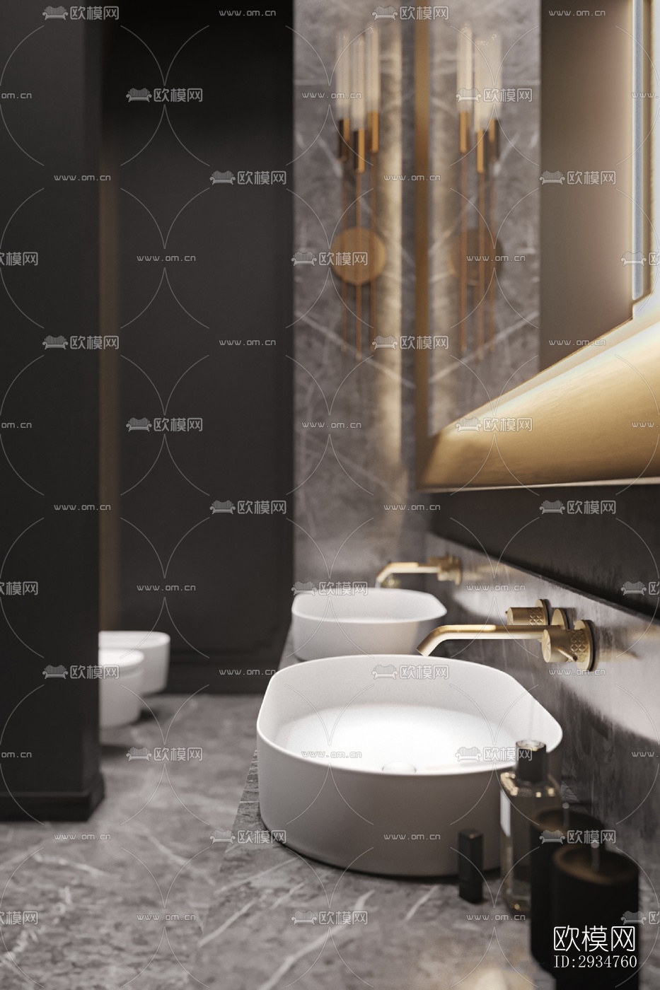 现代平层效果图下载（渲染图20）