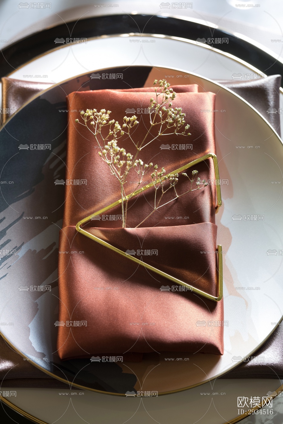 新中式平层效果图下载（渲染图1）