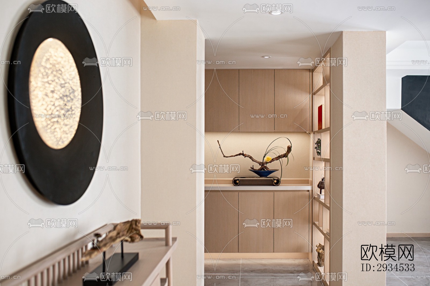 新中式平层效果图下载（渲染图20）