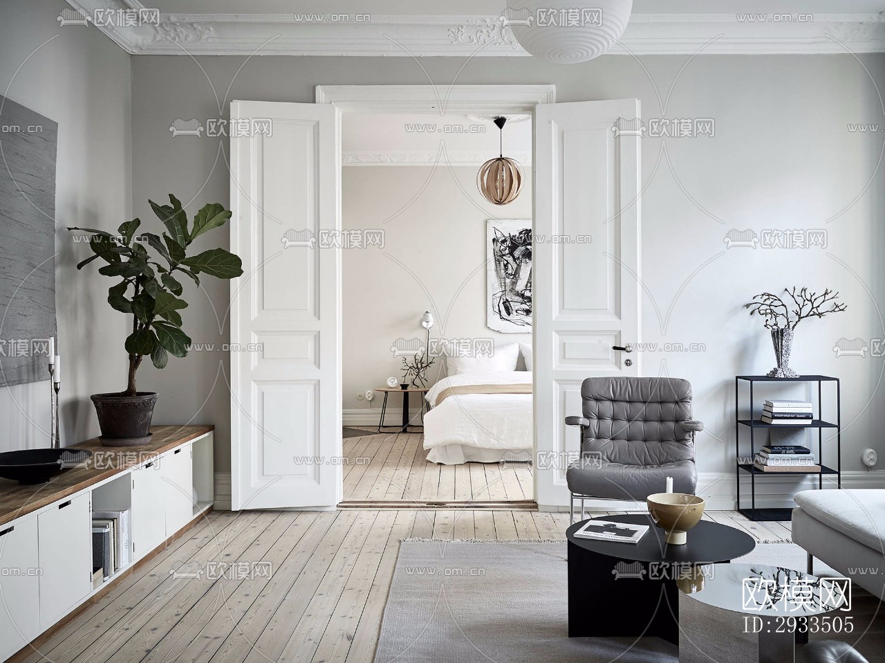 北欧公寓效果图下载（渲染图5）