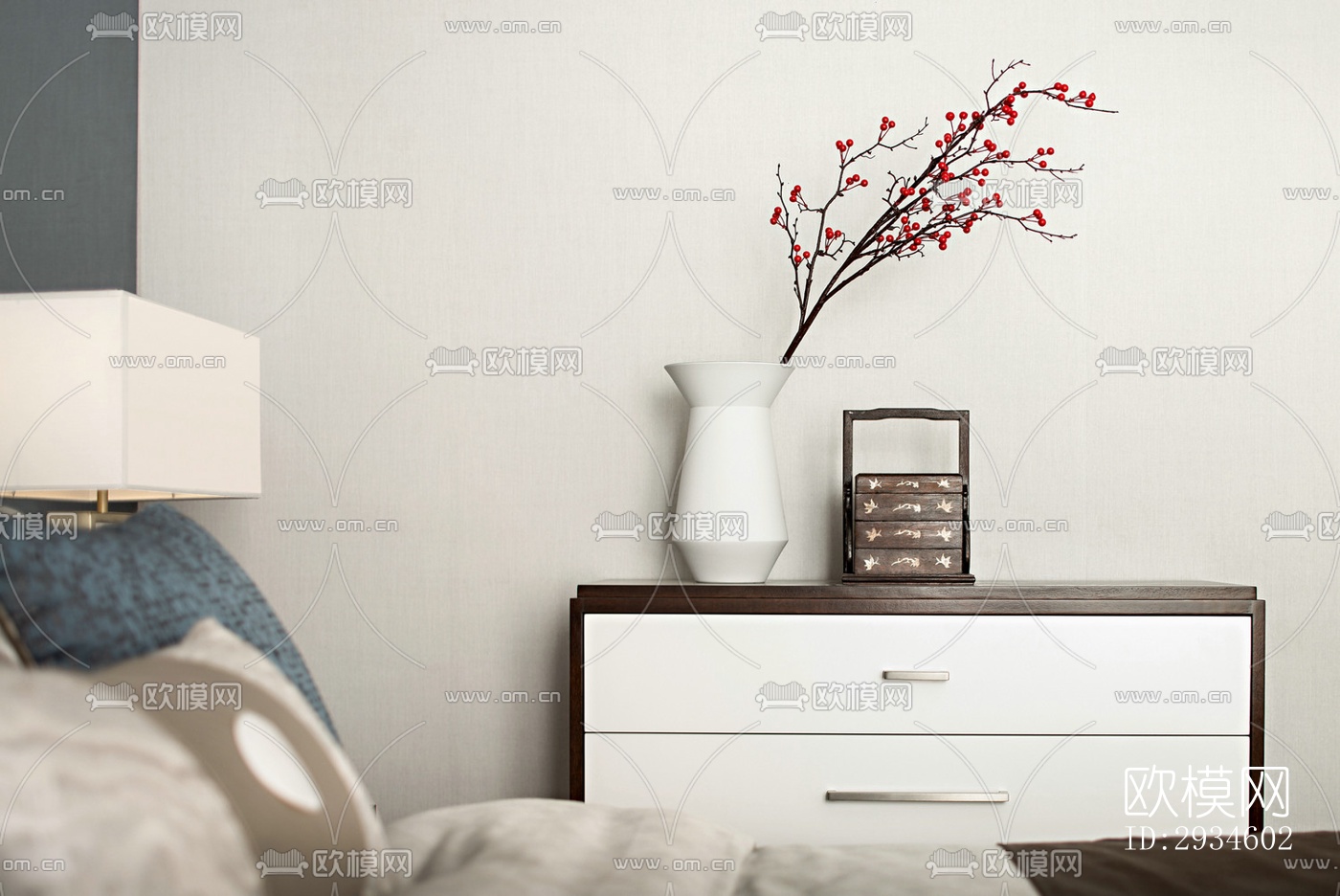 新中式平层效果图下载（渲染图18）