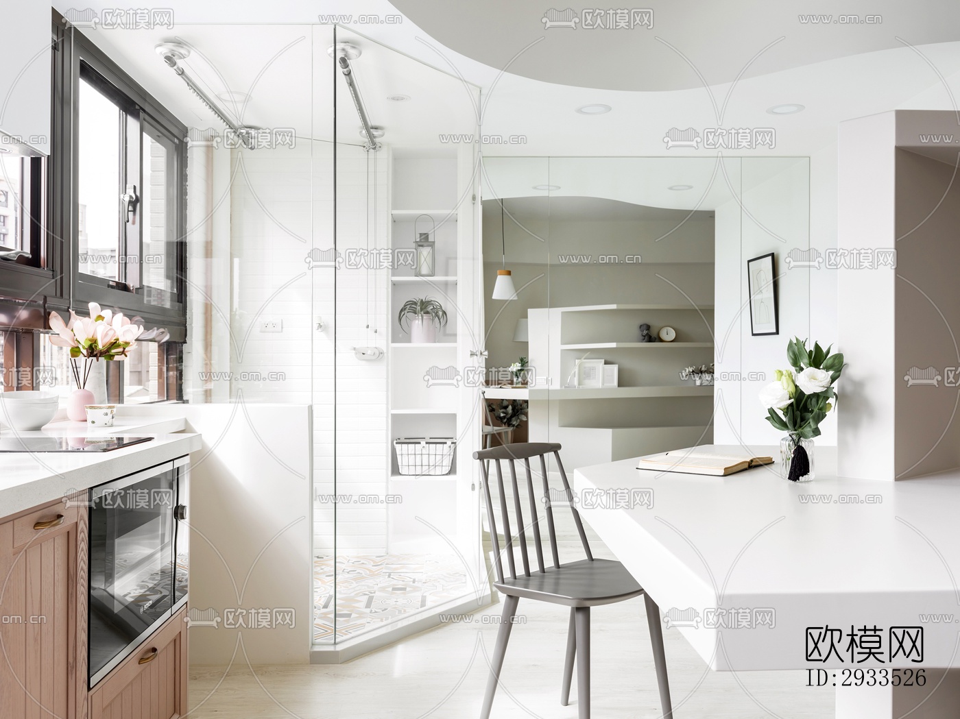 北欧公寓效果图下载（渲染图6）