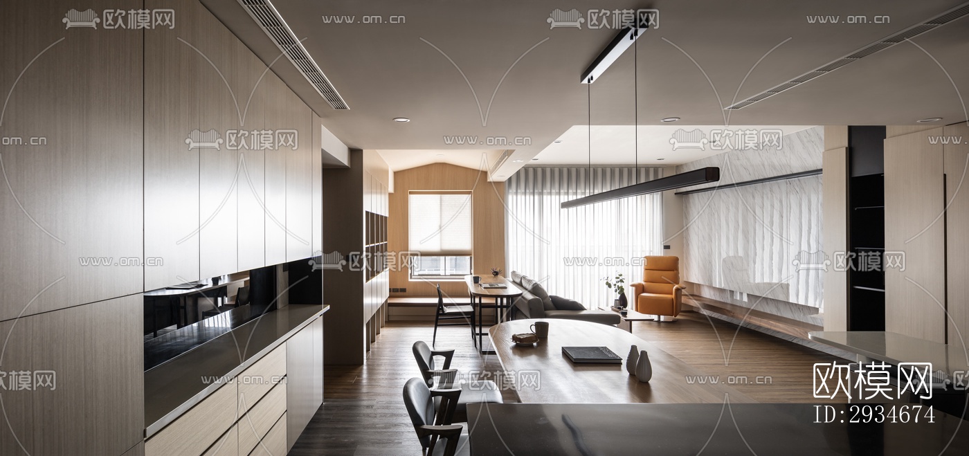 日式平层效果图下载（渲染图9）