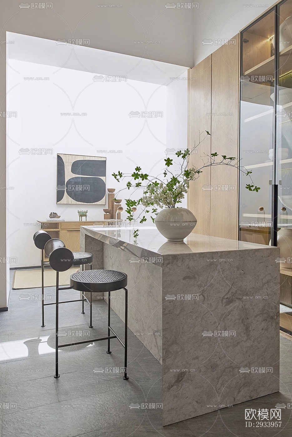 新中式别墅效果图下载（渲染图9）