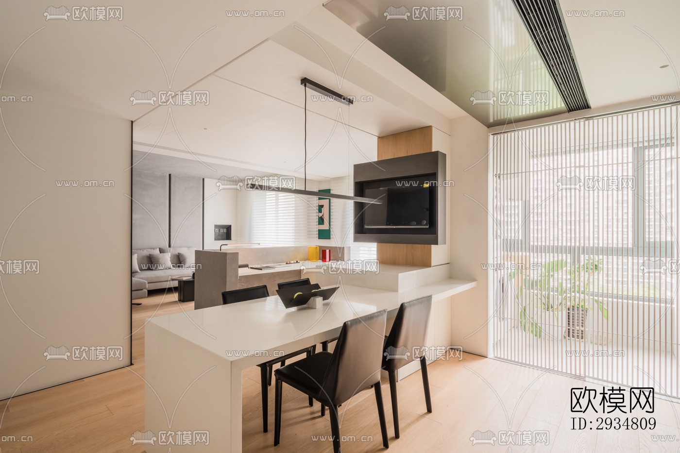 现代平层效果图下载（渲染图18）