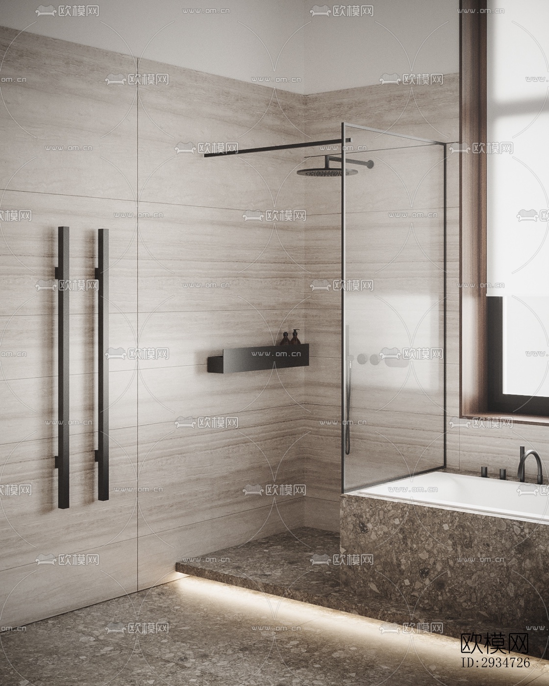 现代平层效果图下载（渲染图18）