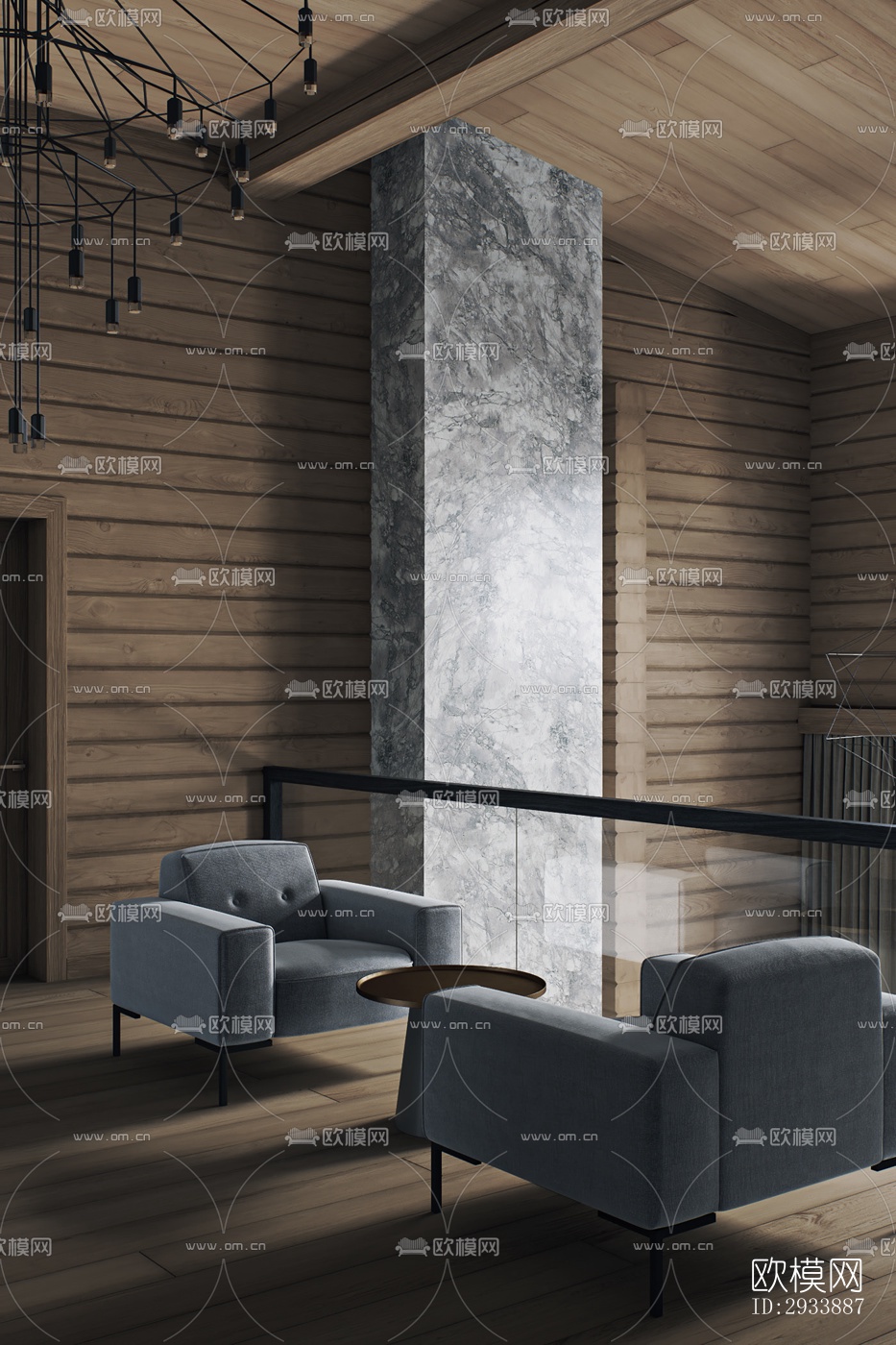 北欧别墅效果图下载（渲染图2）