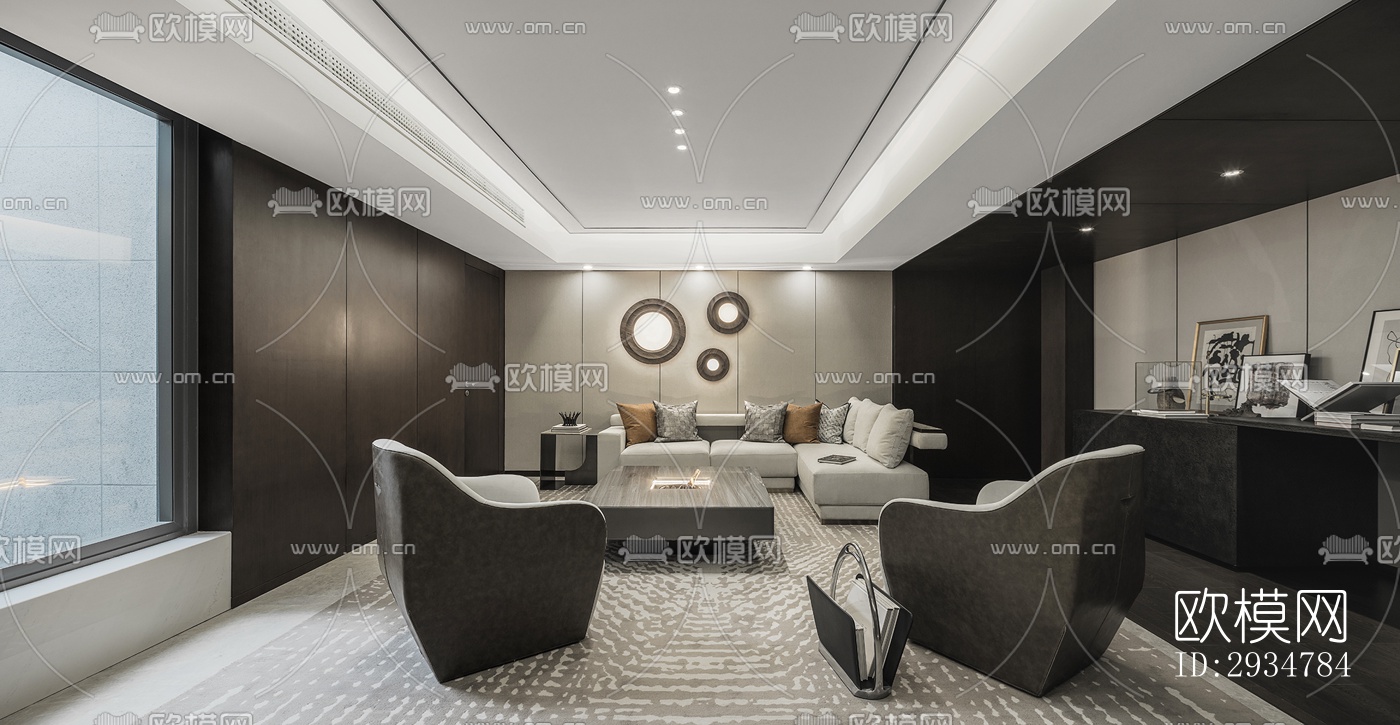 现代平层效果图下载（渲染图8）