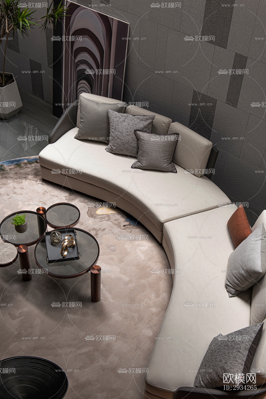 现代复式效果图下载（渲染图17）