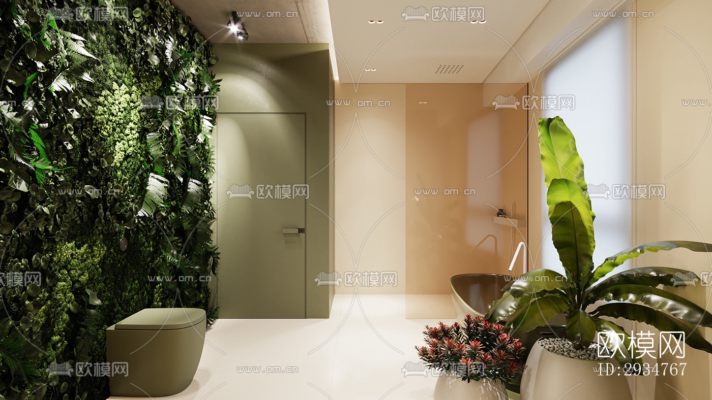 现代平层效果图下载（渲染图14）