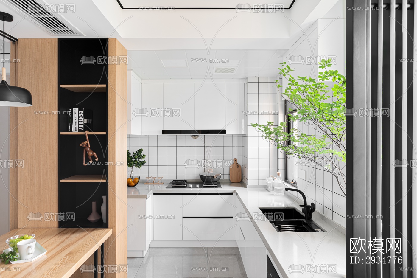 现代平层效果图下载（渲染图14）