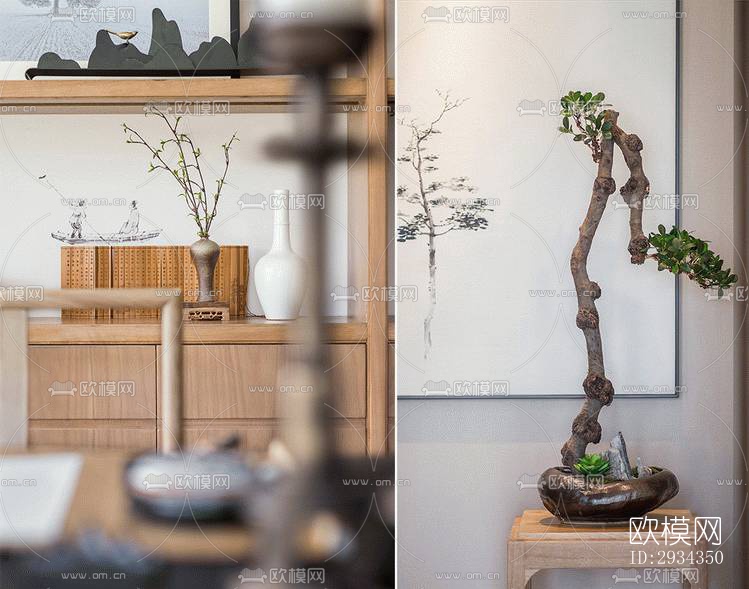 中式平层效果图下载（渲染图3）