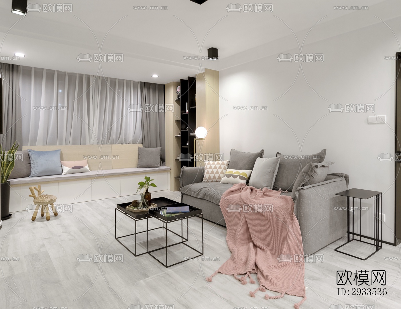 北欧公寓效果图下载（渲染图8）