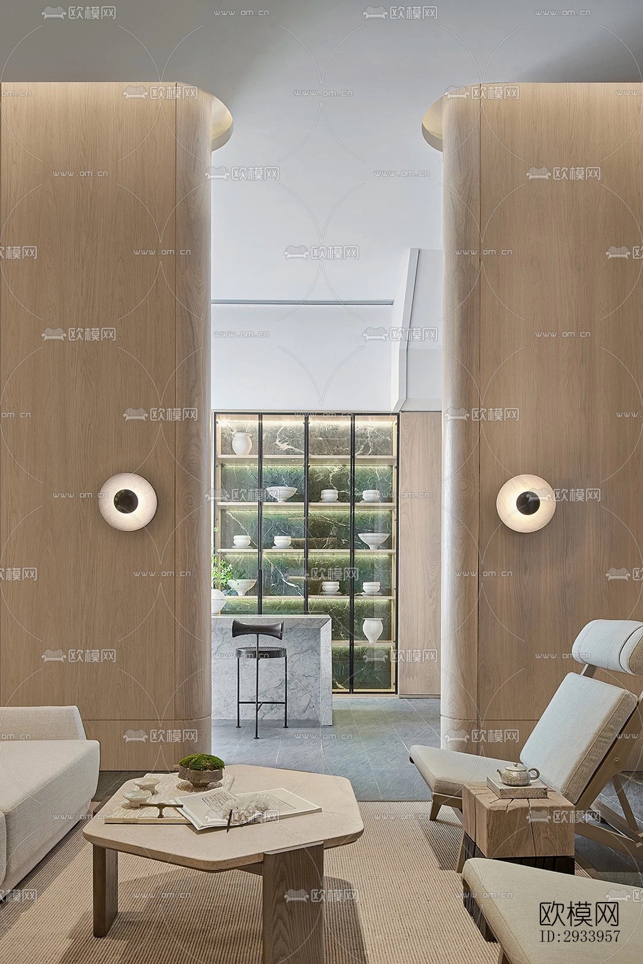 新中式别墅效果图下载（渲染图2）