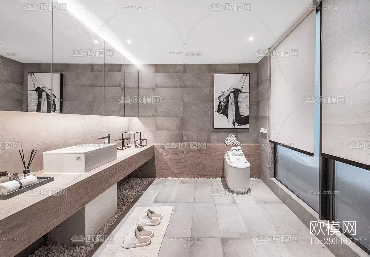 日式平层效果图下载（渲染图12）