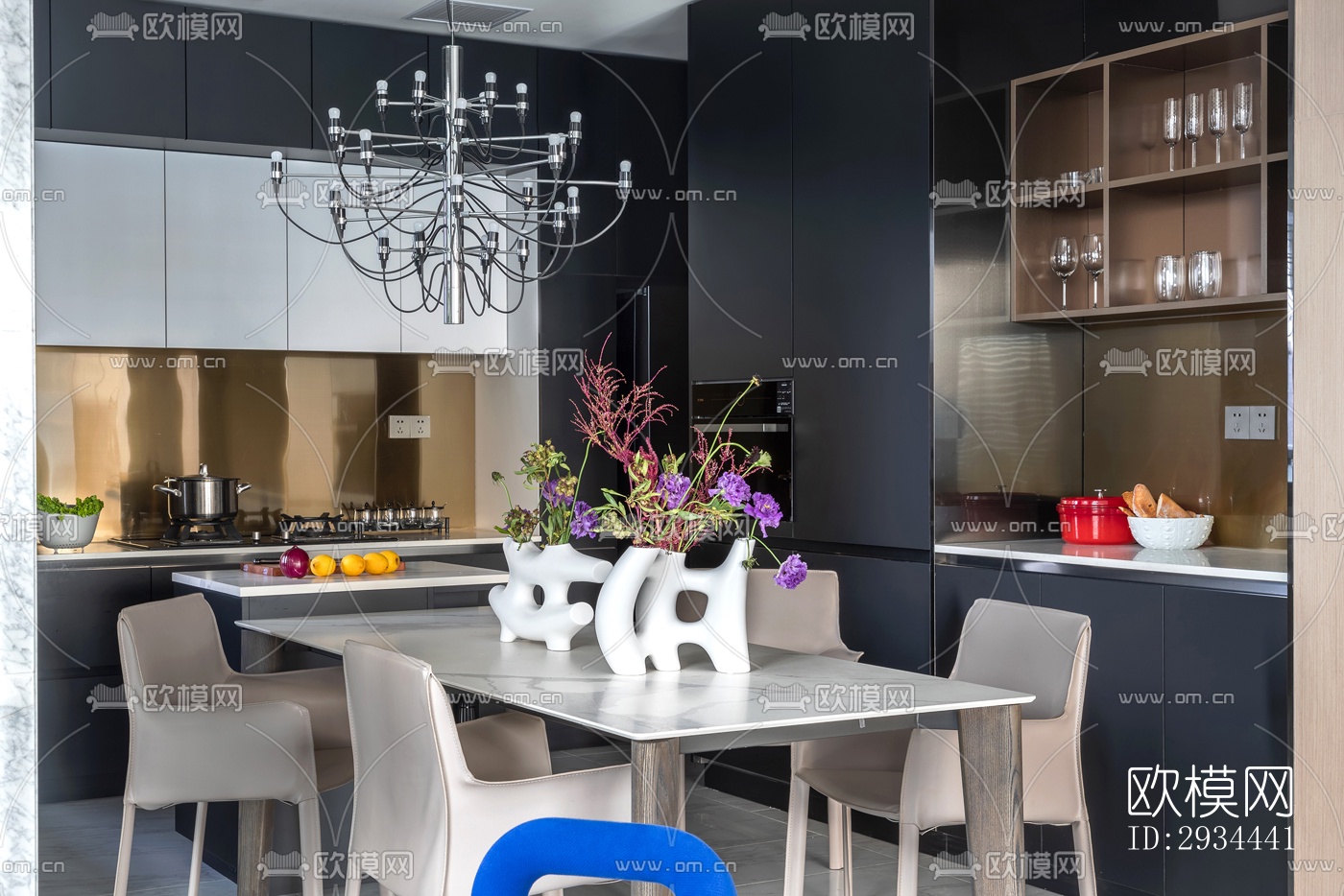 后现代平层效果图下载（渲染图10）