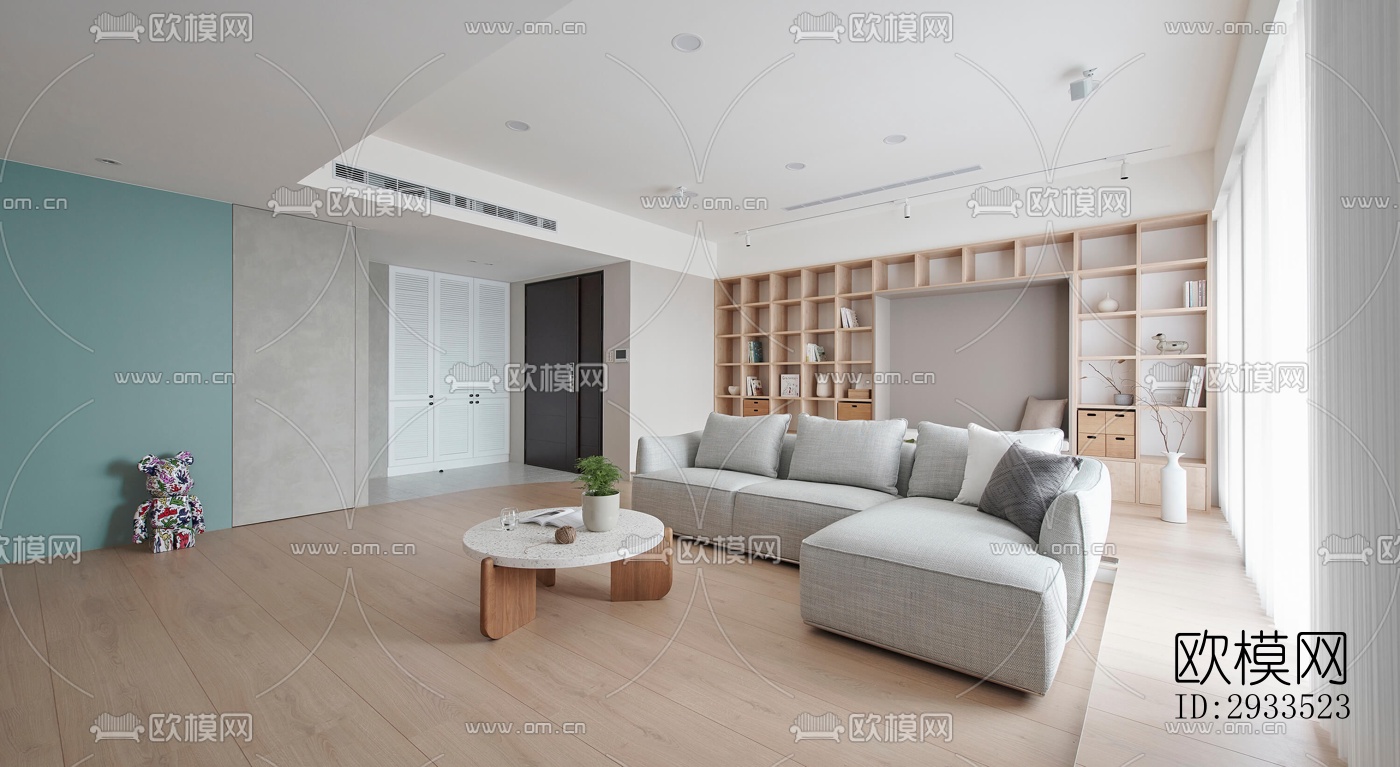 北欧公寓效果图下载（渲染图4）