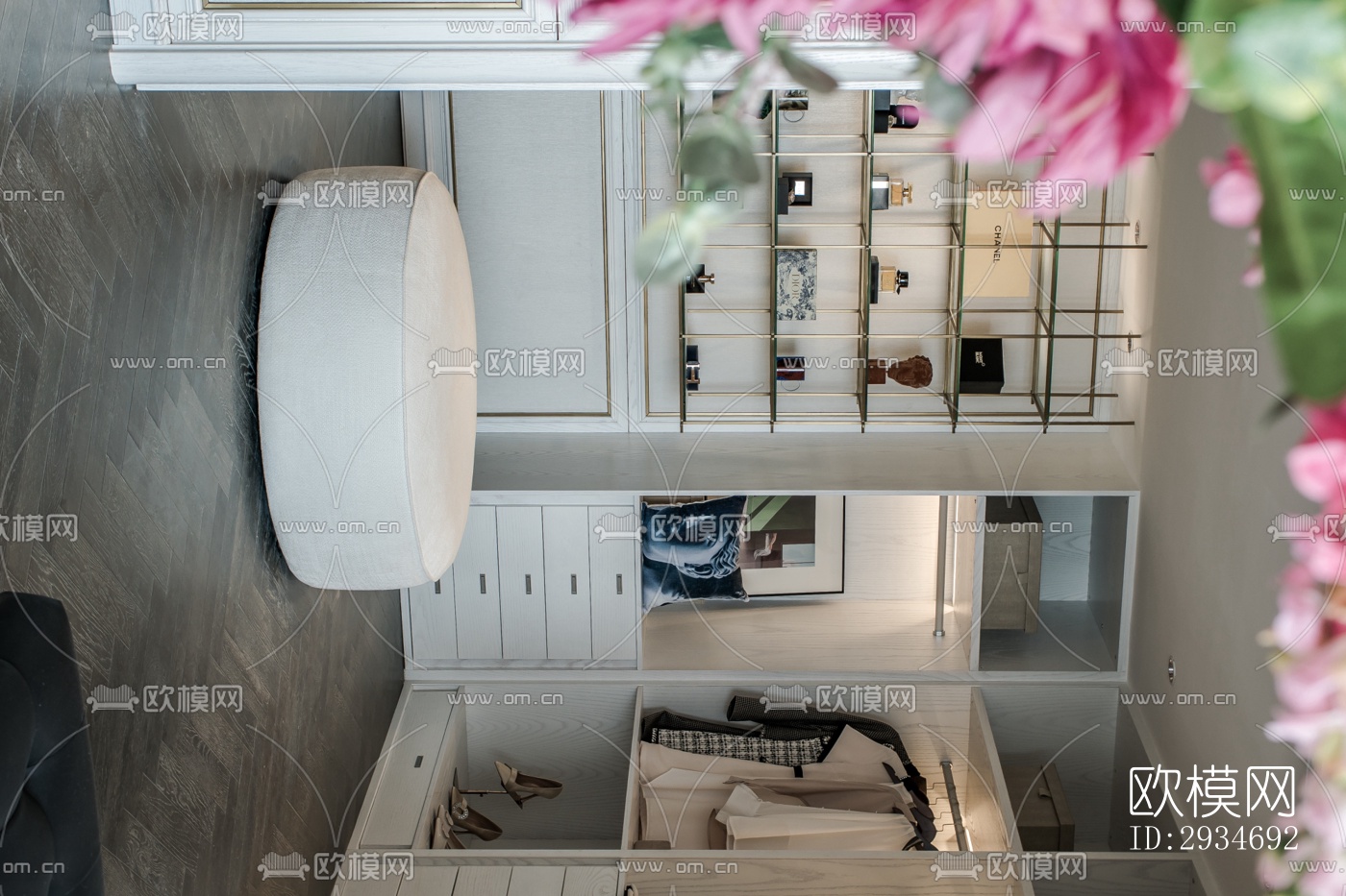 法式平层效果图下载（渲染图18）