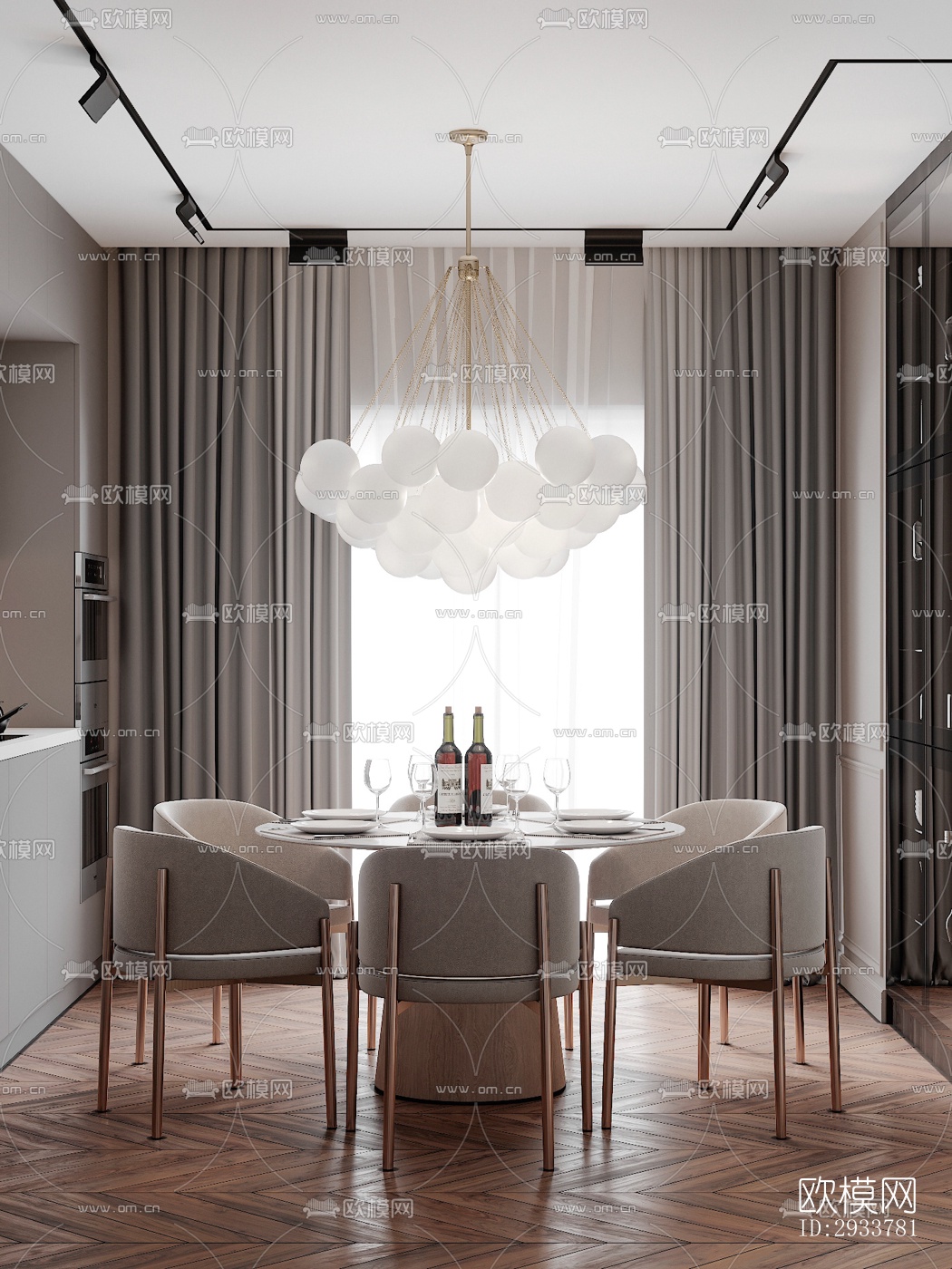 现代公寓效果图下载（渲染图3）