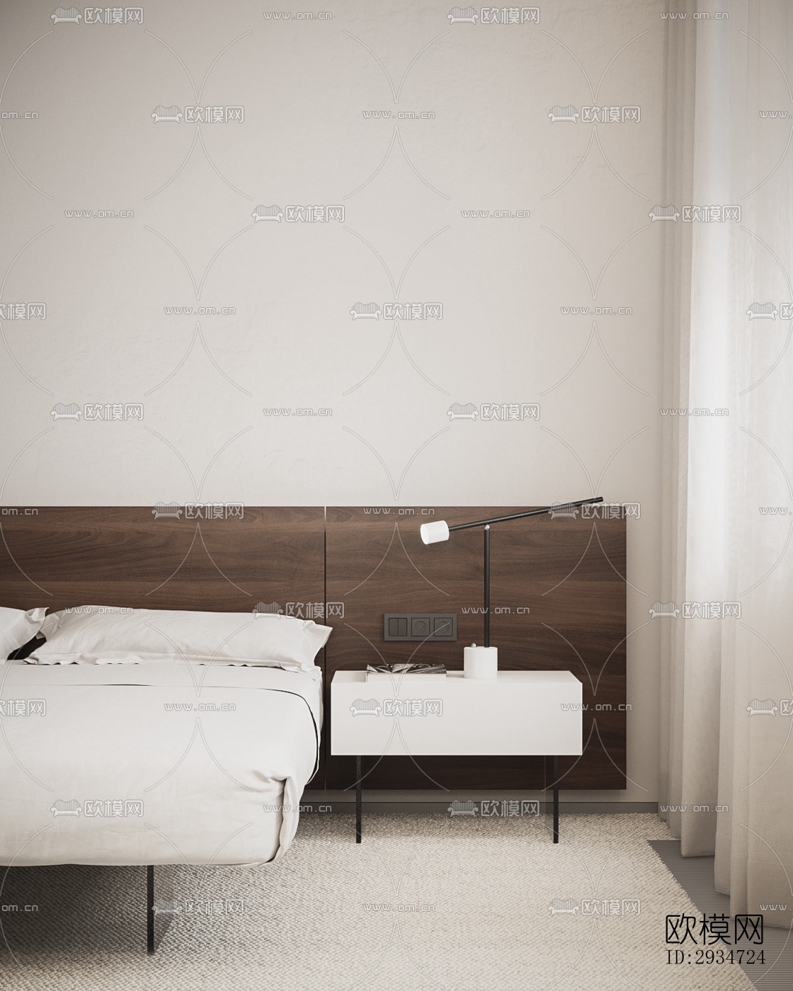 现代平层效果图下载（渲染图15）