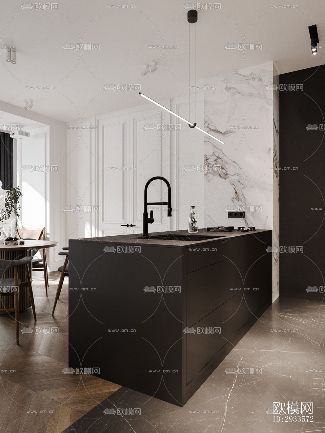 北欧公寓效果图下载（渲染图2）