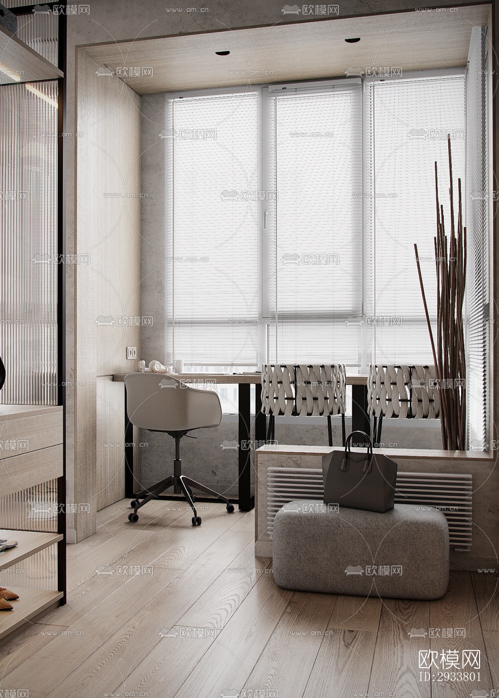 现代公寓效果图下载（渲染图1）