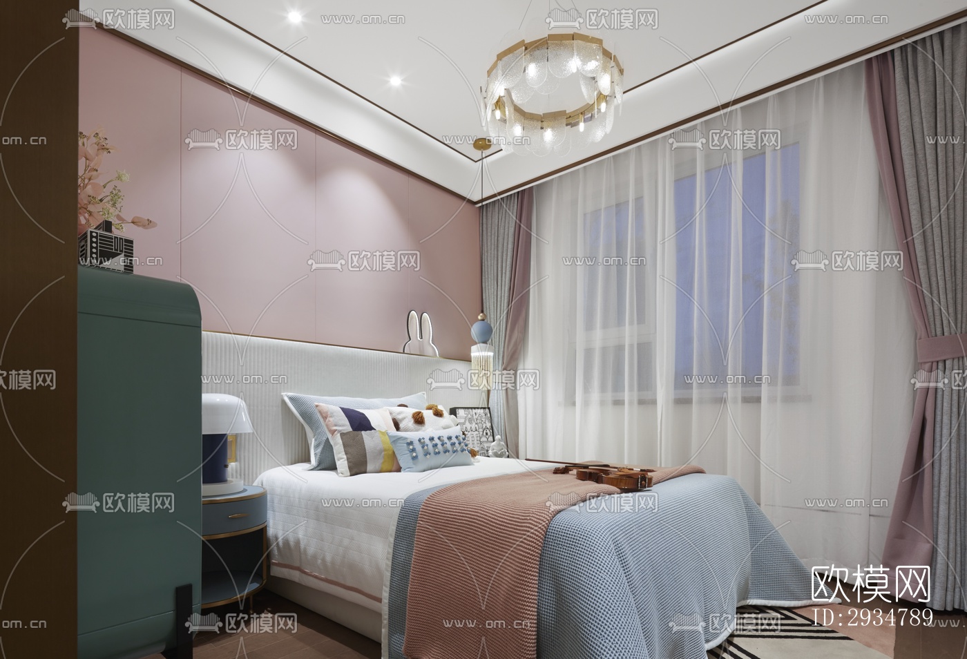 现代平层效果图下载（渲染图13）