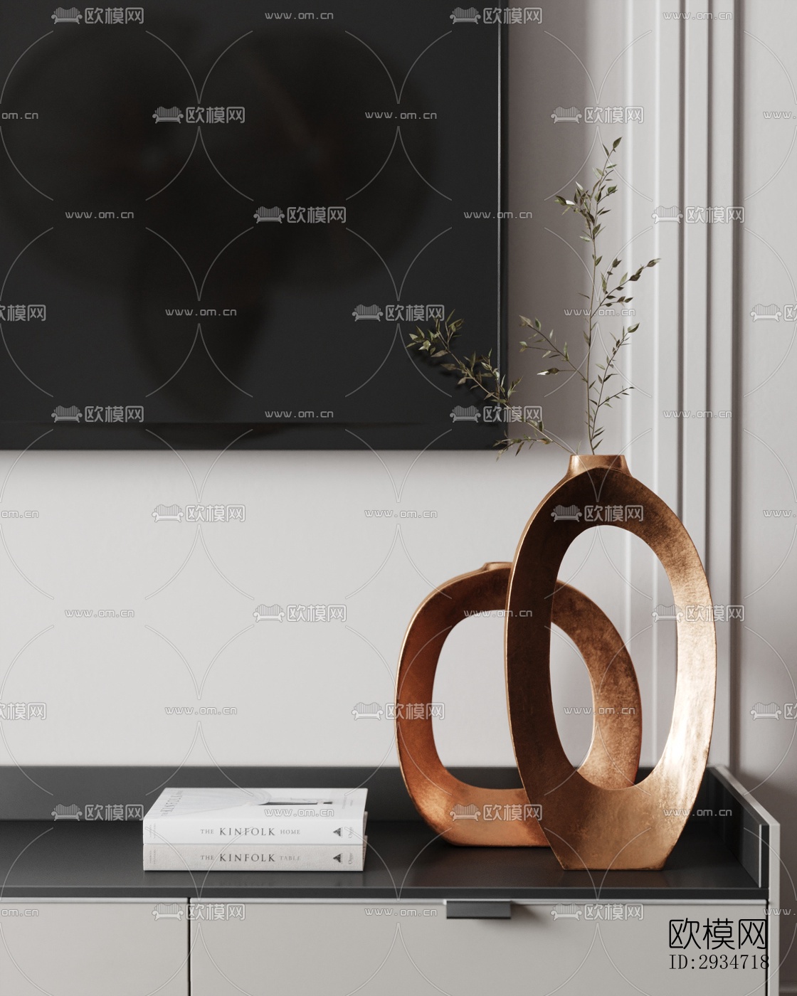 现代平层效果图下载（渲染图3）