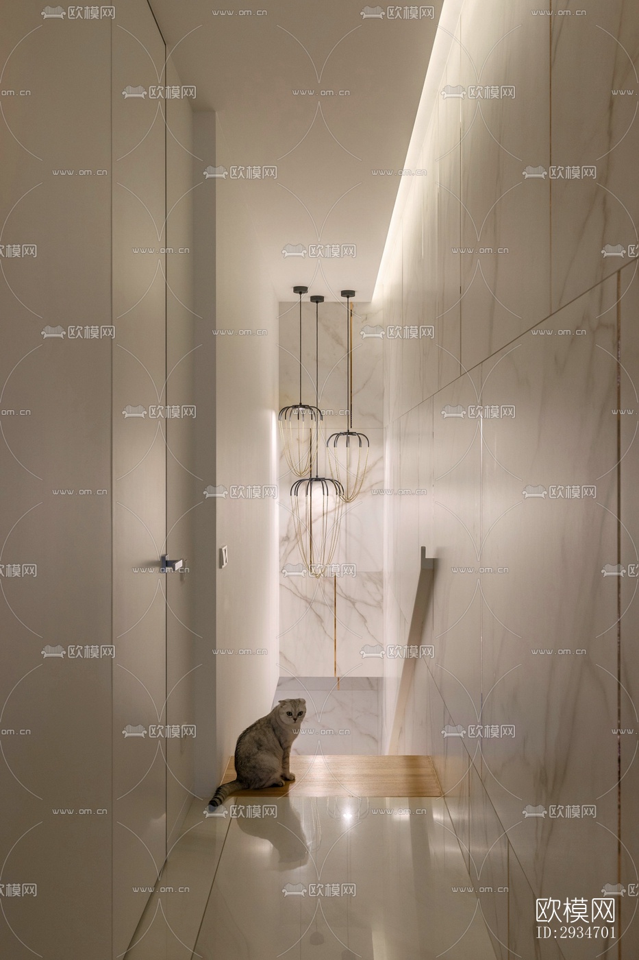 现代平层效果图下载（渲染图3）