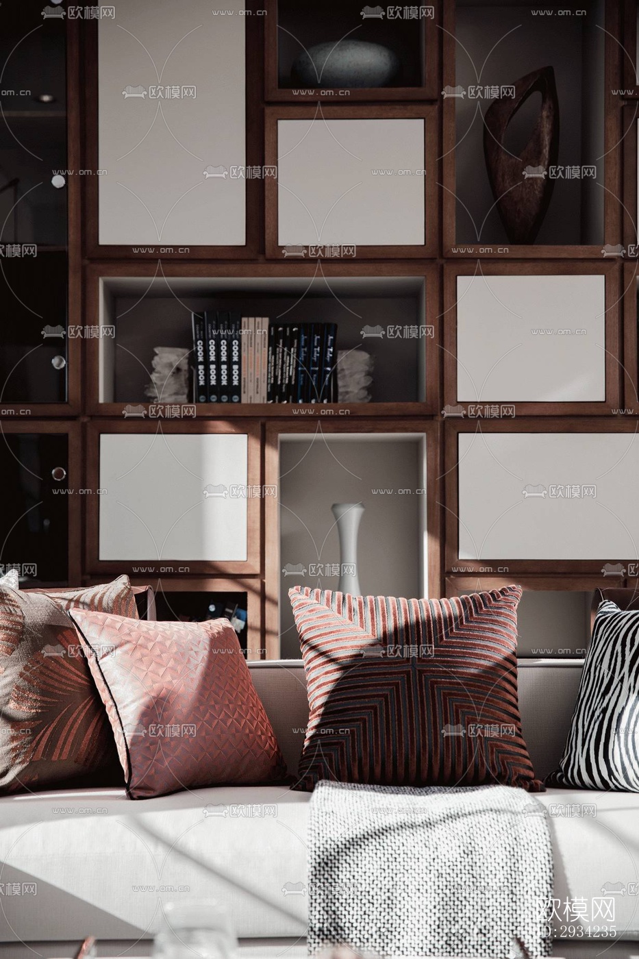 新中式复式效果图下载（渲染图15）