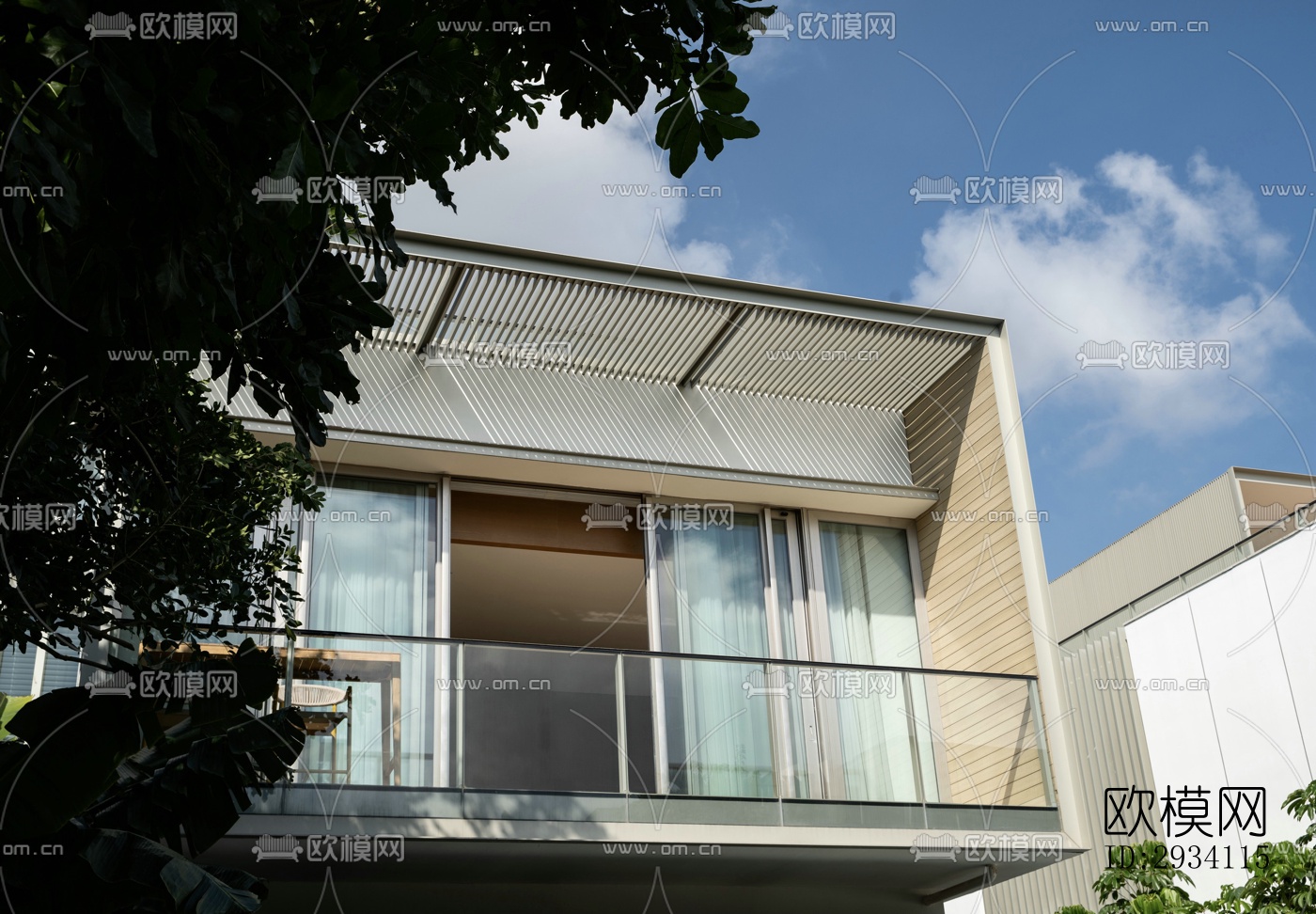 现代别墅效果图下载（渲染图12）